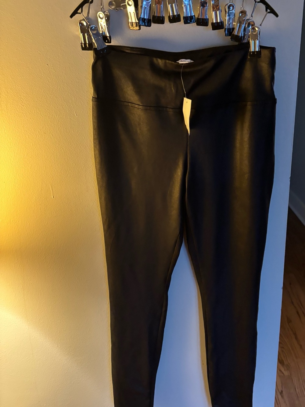 Bar III Black Faux Leather Leggings